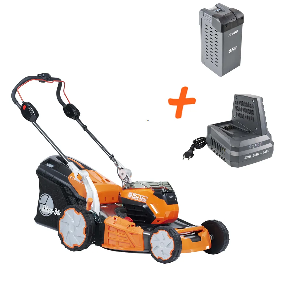 oleo-mac-gi-548-p-kit-tondeuse-batterie-56v-batterie-8-ah-chargeur image 1