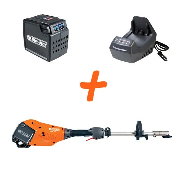 oleo-mac-bci-35-d-kit-40v-d-broussailleuse-multifonction-batterie-chargeur image 1