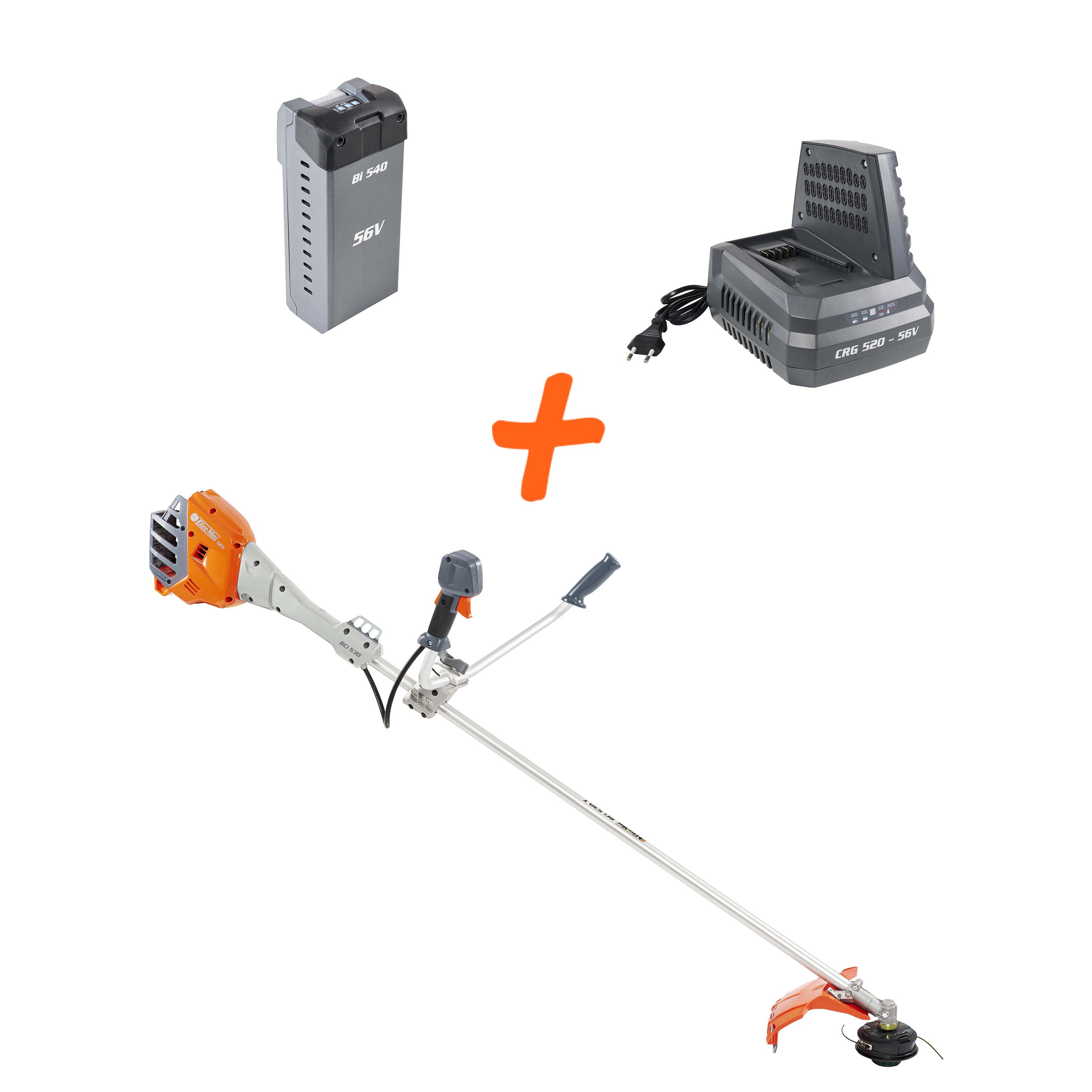 oleo-mac-bci-530-t-d-broussailleuse-batterie-56v-kit-batterie-4ah-chargeur image 1
