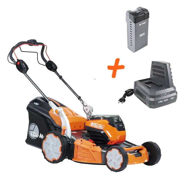 oleo-mac-gi-548-v-tondeuse-batterie-56v-kit-batterie-4ah-chargeur image 1