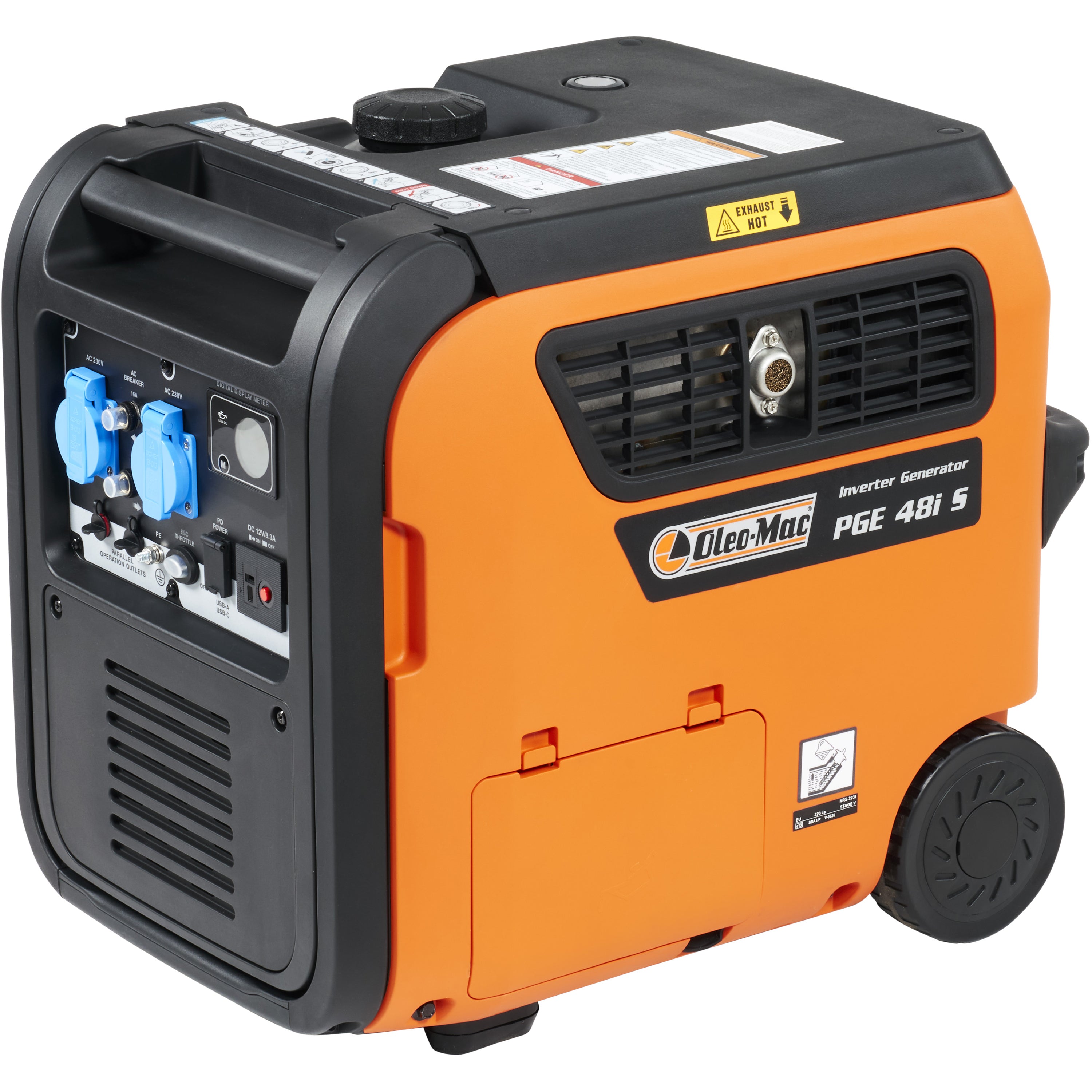 oleo-mac-om-pge-48i-s-groupe-lectrog-ne-inverter-d-marrage-lectrique-usb image 2