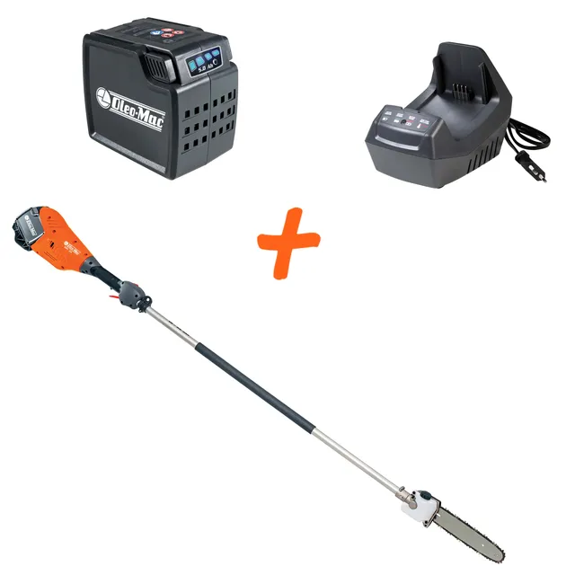 oleo-mac-ppi-35-lagueuse-sur-perche-batterie-40v-kit-batterie-5ah-chargeur image 1