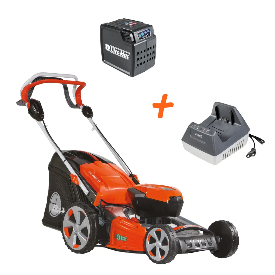 oleo-mac-gi-48-t-tondeuse-batterie-40v-kit-batterie-5ah-chargeur image 1