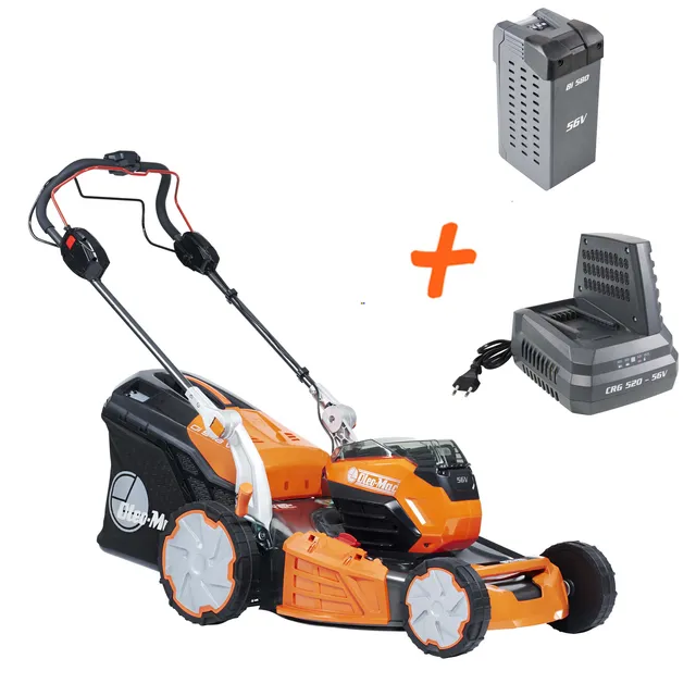 oleo-mac-gi-548-v-tondeuse-batterie-56v-kit-batterie-8ah-chargeur image 1